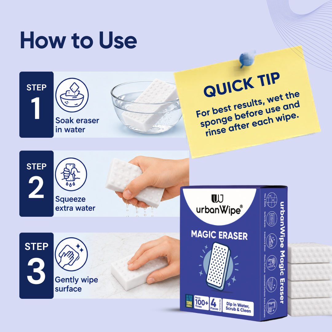 Magic Eraser Cleaning Sponge | Multi-Purpose Nano Cleaning Sponge | Removes Tough Stains with Water