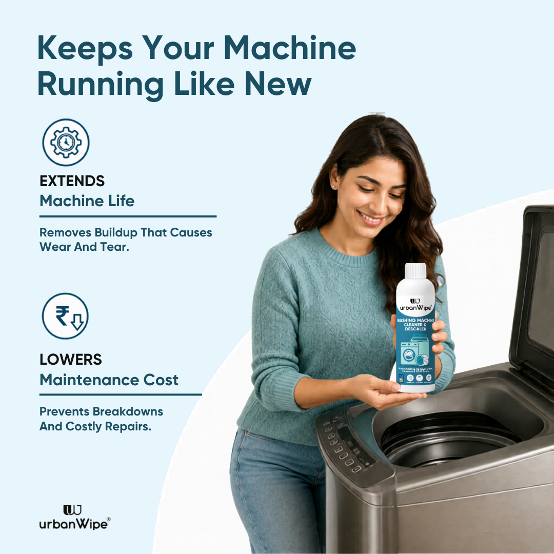Washing Machine Cleaner & Descaler Liquid | Removes Limescale, Odor & Detergent Buildup